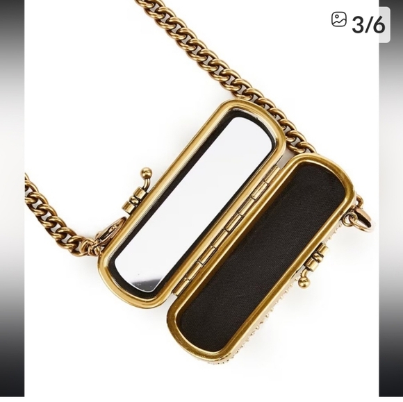 Kurt Geiger Crystal Lipstick Crossbody Bag With Mirror Nwt Rare - Picture 3 of 7